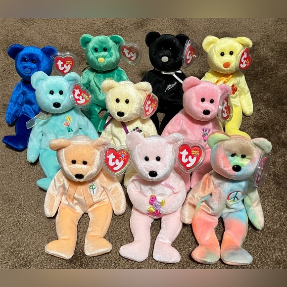 Lot of 10 TY Beanie Babies bears. Pet free and smoke free home. Been in storage - Picture 12 of 12
